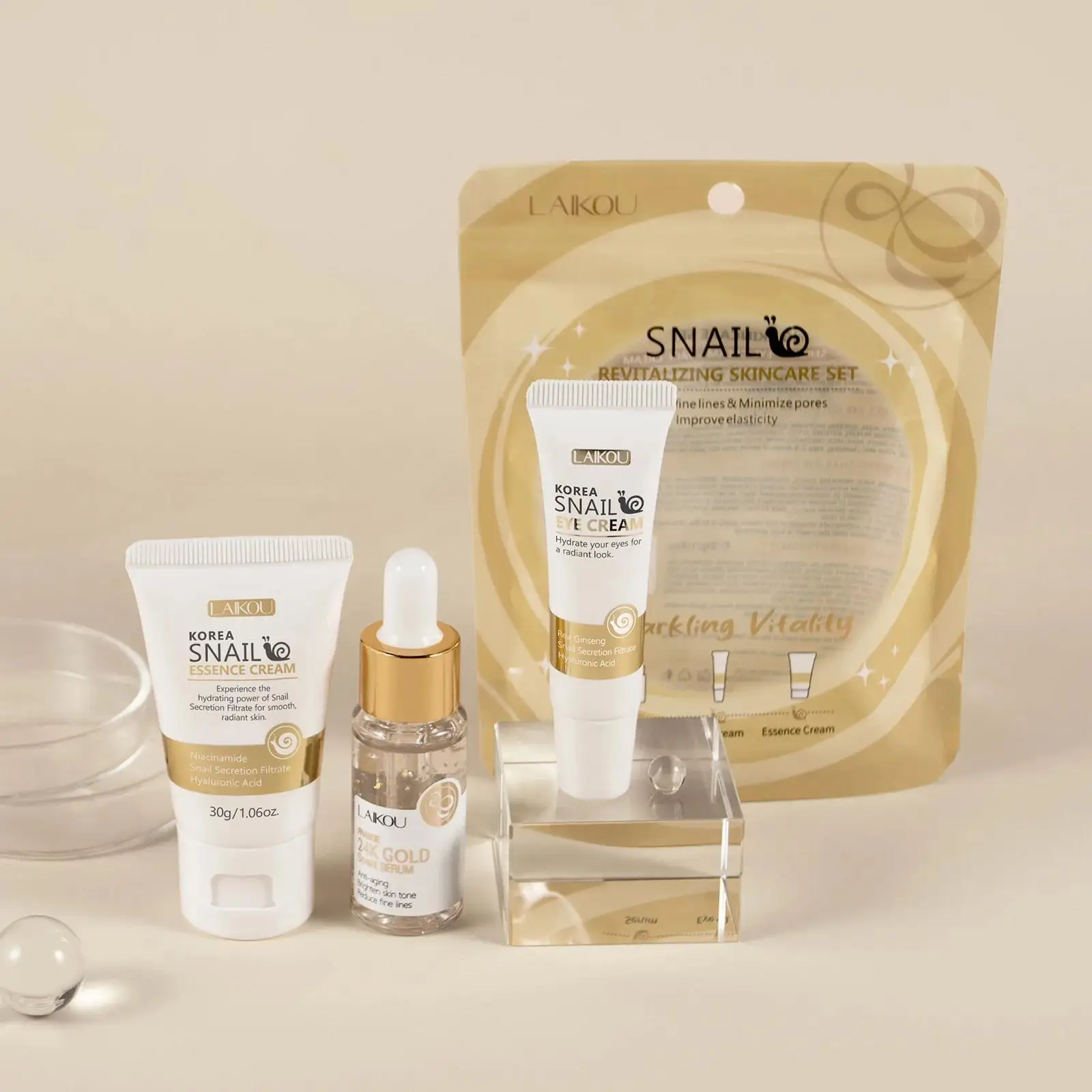 Luxury Skincare Line - 24 Ayar Altın Salyangoz Onarıcı Serum